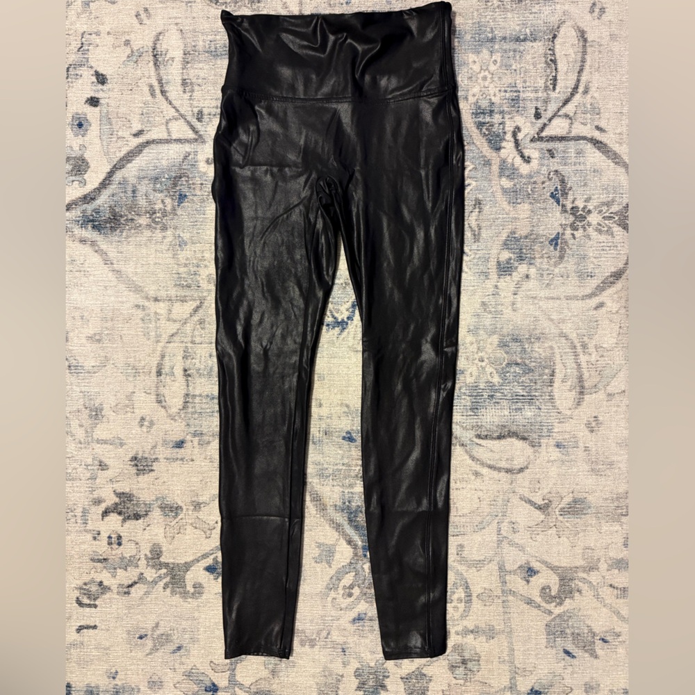 SPANX Classic Black Faux Leather Leggings